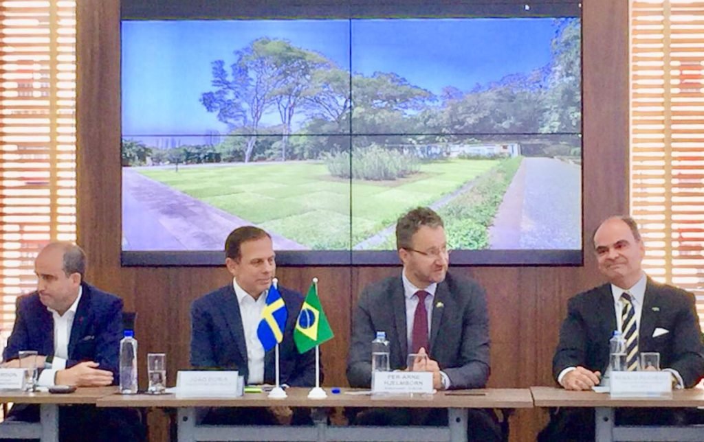 Team Sweden em reunião com Prefeito Doria